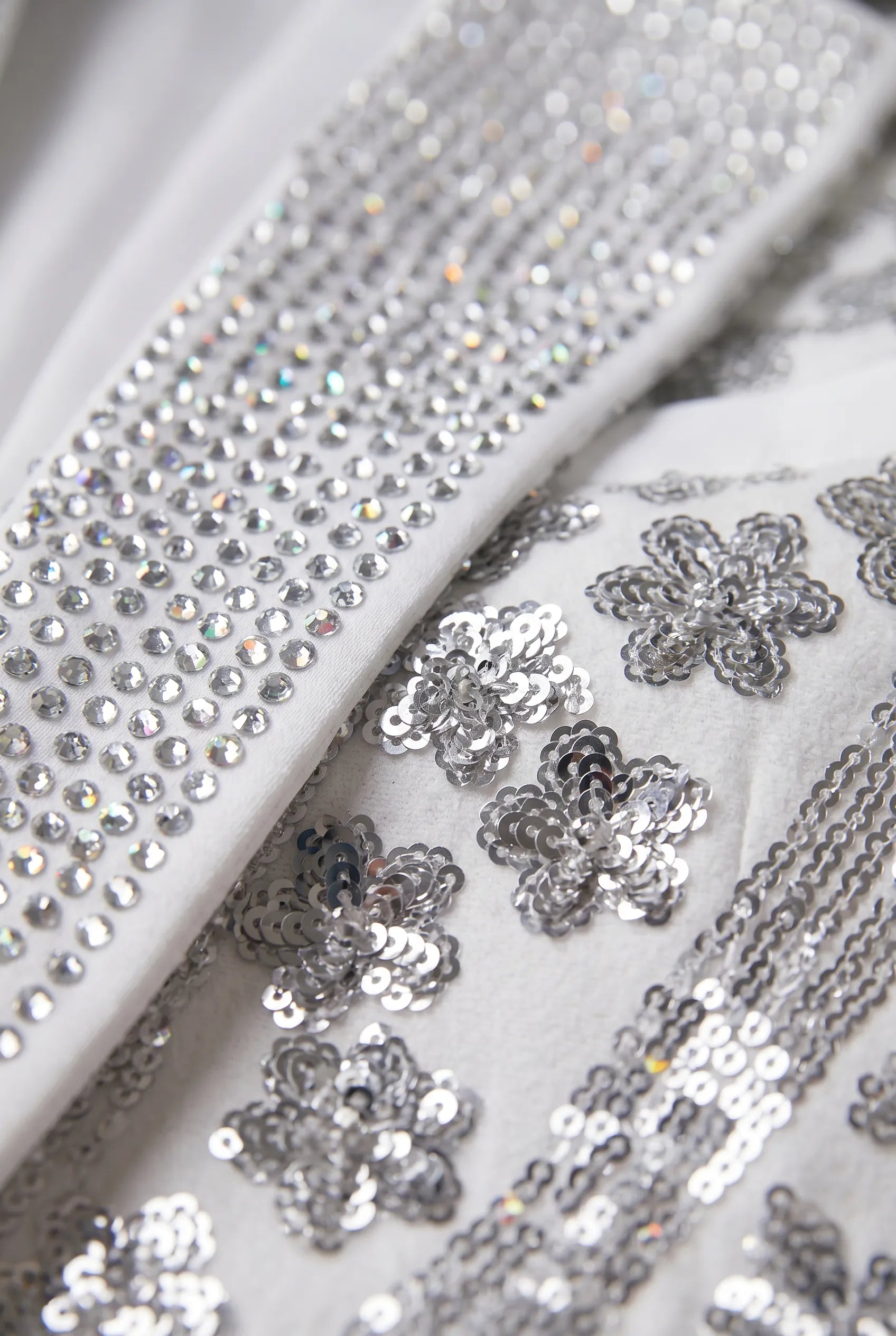 Polaris Solstice - White Diamond Lattice Sequin Jacket