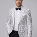 Polaris Solstice - White Diamond Lattice Sequin Jacket