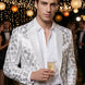 Polaris Solstice - White Diamond Lattice Sequin Jacket
