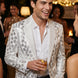 Polaris Solstice - White Diamond Lattice Sequin Jacket