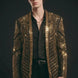Gilded Pharaoh - Obsidian & Gold Imperial Crystal Dinner Jacket