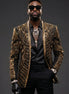 Gilded Pharaoh - Obsidian & Gold Imperial Crystal Dinner Jacket