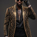 Gilded Pharaoh - Obsidian & Gold Imperial Crystal Dinner Jacket