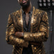 Gilded Pharaoh - Obsidian & Gold Imperial Crystal Dinner Jacket