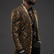 Gilded Pharaoh - Obsidian & Gold Imperial Crystal Dinner Jacket