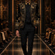 Helius Insignia - Gold Scroll Embroidered Velvet Jacket