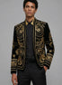 Helius Insignia - Gold Scroll Embroidered Velvet Jacket