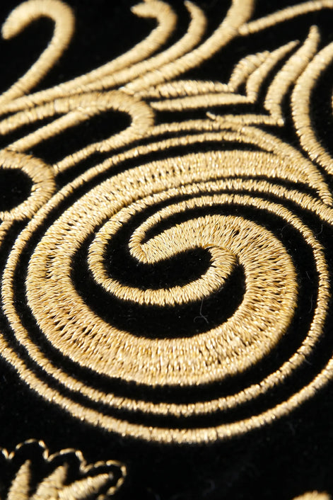 Helius Insignia - Gold Scroll Embroidered Velvet Jacket
