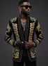 Jadeite Insignia - Green Scroll Embroidered Velvet Jacket