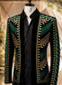 The Asante Crown - Green & Gold Heritage Velvet Dinner Jacket