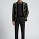 Malachite Insignia - Green Geometric Velvet Statement Jacket