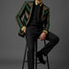 Malachite Insignia - Green Geometric Velvet Statement Jacket
