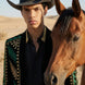 Malachite Insignia - Green Geometric Velvet Statement Jacket