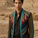 Spectrum Insignia - Multi-Color Geometric Velvet Jacket