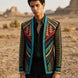 Spectrum Insignia - Multi-Color Geometric Velvet Jacket