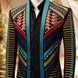 The Mayan Sun - Multi-Color Tribal Embroidered Velvet Jacket