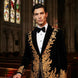Aegis Baroque - Gold Embroidered Velvet 2-Piece Tuxedo Set