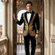 Aegis Baroque - Gold Embroidered Velvet 2-Piece Tuxedo Set