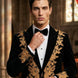 Aegis Baroque - Gold Embroidered Velvet 2-Piece Tuxedo Set