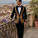 Aegis Baroque - Gold Embroidered Velvet 2-Piece Tuxedo Set