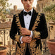Aegis Baroque - Gold Embroidered Velvet 2-Piece Tuxedo Set