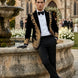 Aegis Baroque - Gold Embroidered Velvet 2-Piece Tuxedo Set
