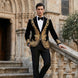 Aegis Baroque - Gold Embroidered Velvet 2-Piece Tuxedo Set