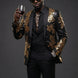 The Gilded Aurelius - Black & Gold Sequin 2-Piece Tuxedo Set