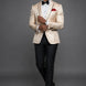 The Gilded Mirage - Champagne Gold Jacquard Dinner Jacket
