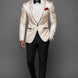 The Gilded Mirage - Champagne Gold Jacquard Dinner Jacket