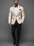 The Gilded Mirage - Champagne Gold Jacquard Dinner Jacket