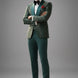 Emerald Opus - Emerald Green Jacquard 3-Piece Tuxedo