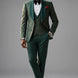 Emerald Opus - Emerald Green Jacquard 3-Piece Tuxedo