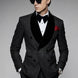 The Midnight Nebula - Black Stardust & Velvet Double-Breasted 2-Piece Tuxedo Set