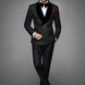 The Midnight Nebula - Black Stardust & Velvet Double-Breasted 2-Piece Tuxedo Set