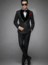 The Midnight Nebula - Black Stardust & Velvet Double-Breasted 2-Piece Tuxedo Set
