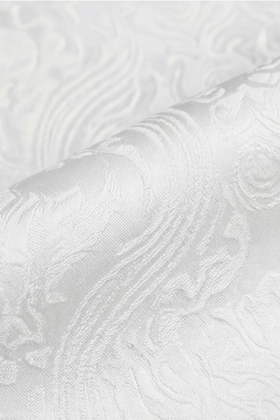 Oracle Emblem - White Silver Jacquard Shawl 3-Piece Tuxedo