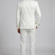 Oracle Emblem - White Silver Jacquard Shawl 3-Piece Tuxedo