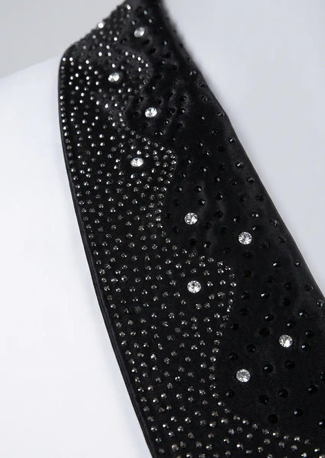 Obsidian Pearl - White Black Crystal Shawl Collar 3-Piece Tuxedo - Nevo Suits