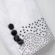 Obsidian Pearl - White Black Crystal Shawl Collar 3-Piece Tuxedo - Nevo Suits