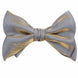 Aurelian Prestige - Silver Gold Metallic Bow Tie