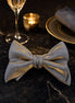 Aurelian Prestige - Silver Gold Metallic Bow Tie
