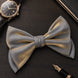 Aurelian Prestige - Silver Gold Metallic Bow Tie