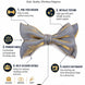Aurelian Prestige - Silver Gold Metallic Bow Tie
