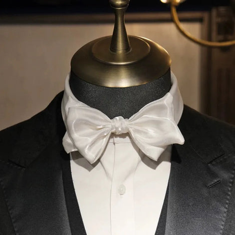 Noctis Prestige - Gilded Metallic Silk Bow Tie