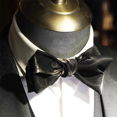 Noctis Prestige - Gilded Metallic Silk Bow Tie
