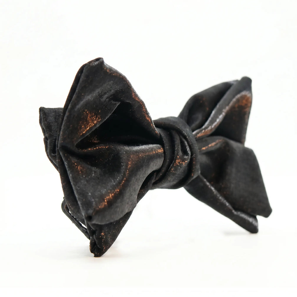Noctis Prestige - Gilded Metallic Silk Bow Tie