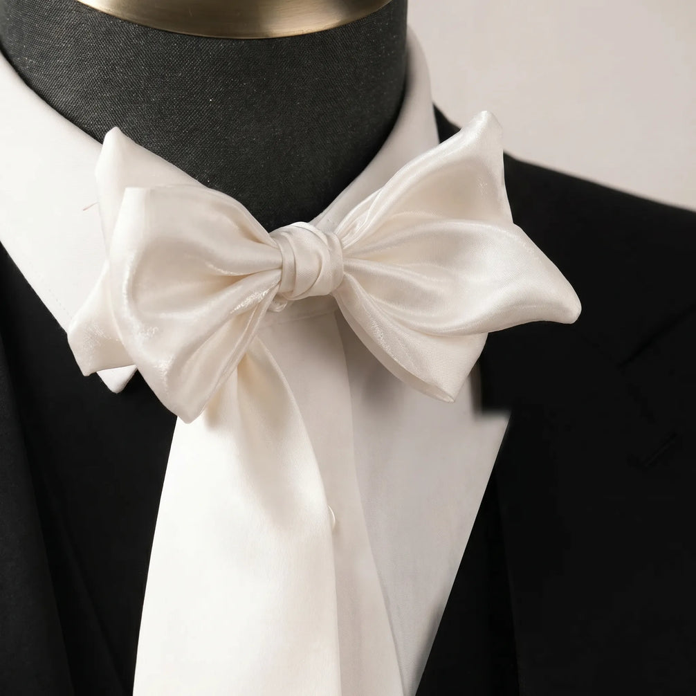 Glacier Prestige - Pearlescent Silk Bow Tie