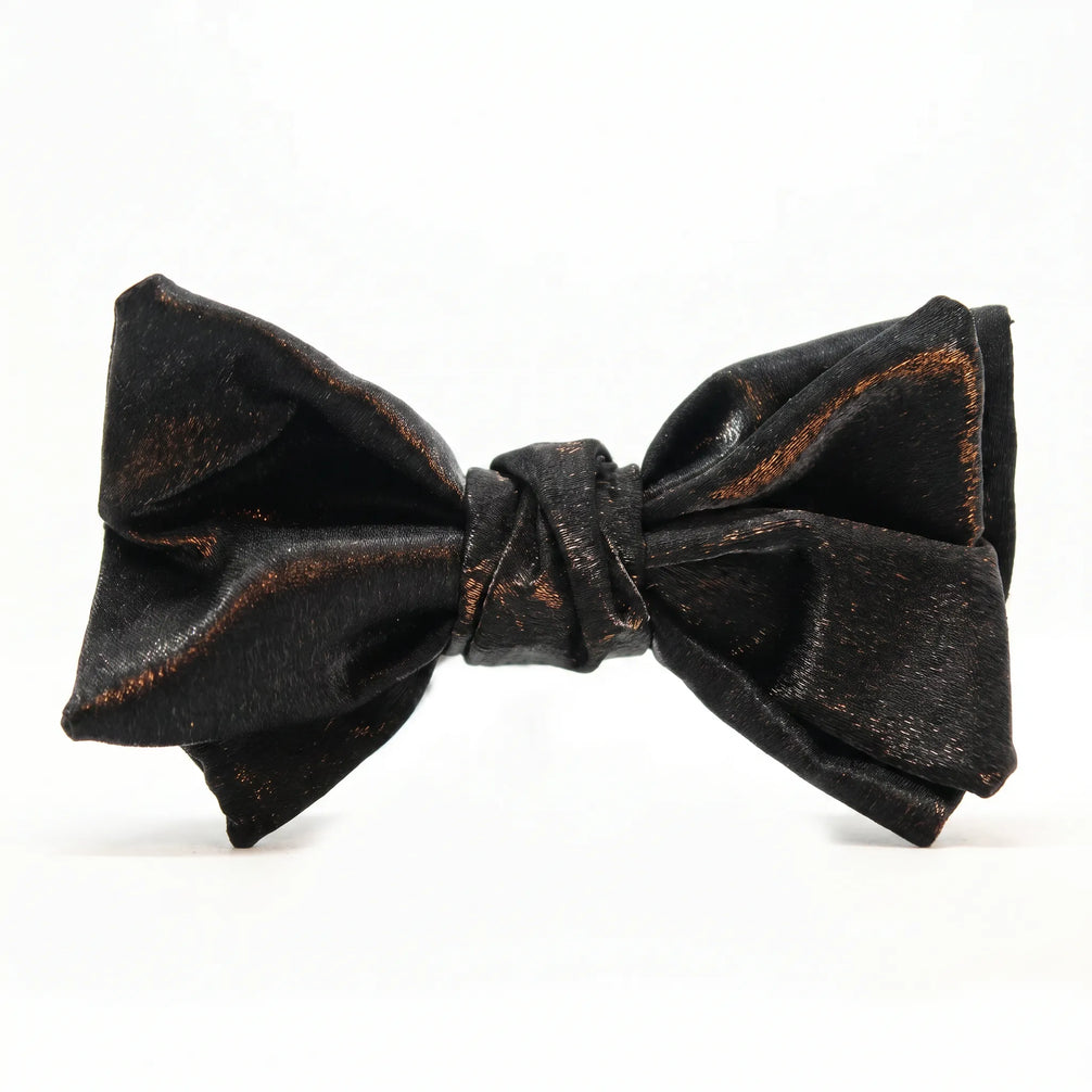 Noctis Prestige - Gilded Metallic Silk Bow Tie