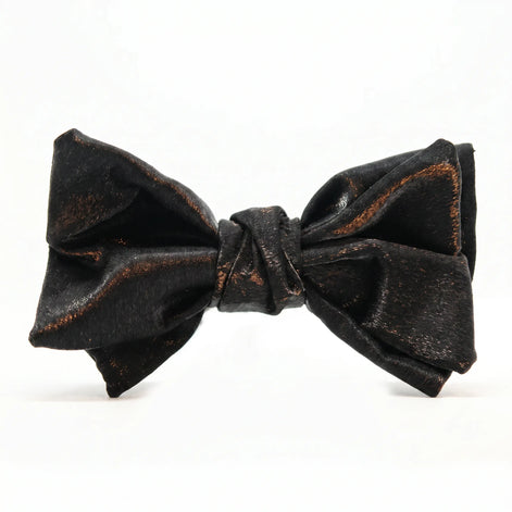 Noctis Prestige - Gilded Metallic Silk Bow Tie